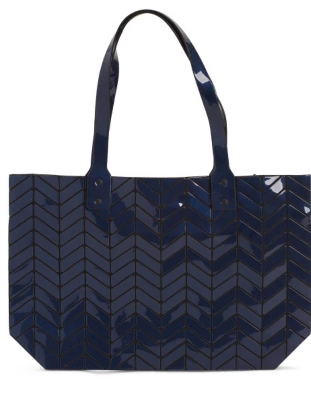 Patrizia Luca Chevron Tote Bag in Silver